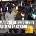 protesta dei profughi a Jesolo