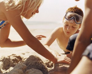 bambini in spiaggia