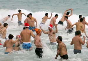 bagno in mare in inverno