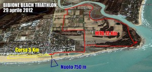 Tracciati Bibione Beach Triathlon 2012