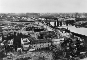 Latisana dopo i bombardamenti del 1944/45