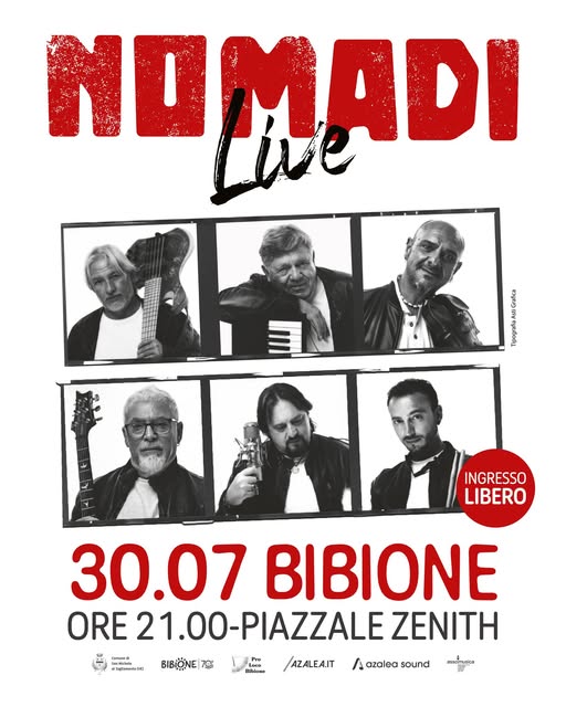 Nomadi in concerto a Bibione Luglio 2026